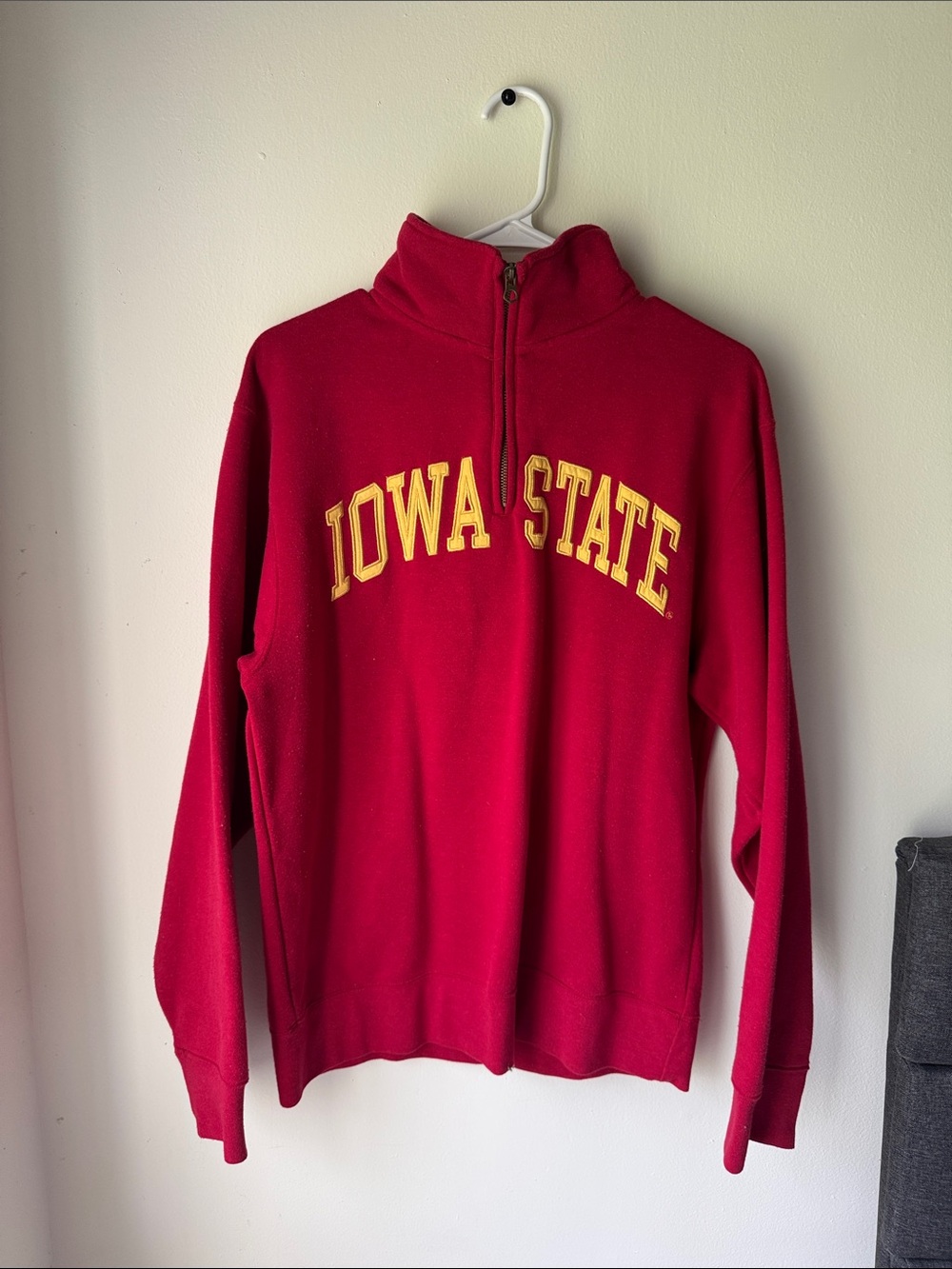 Iowa State Red Quarter-Zip Pullover Sweater